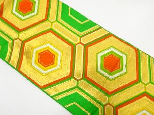 アンティーク　亀甲重ね模様織り出し袋帯（材料）